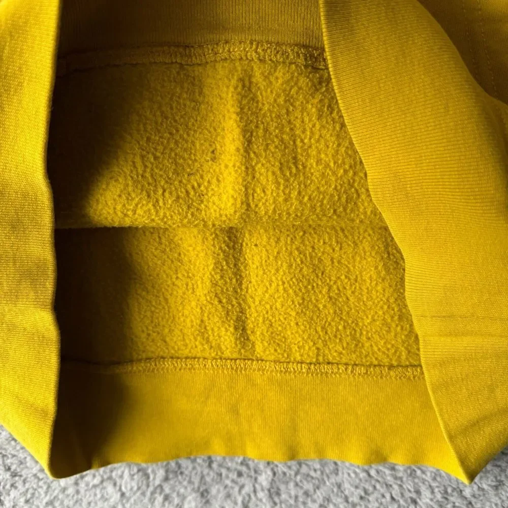 The North Face‎ Hoodie Mens Small Yellow Sweater Sweatshirt Outdoor Fleece Lined
